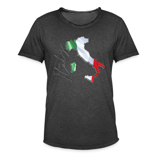 Italie Tricolore Élégante sur T-shirt vintage Homme