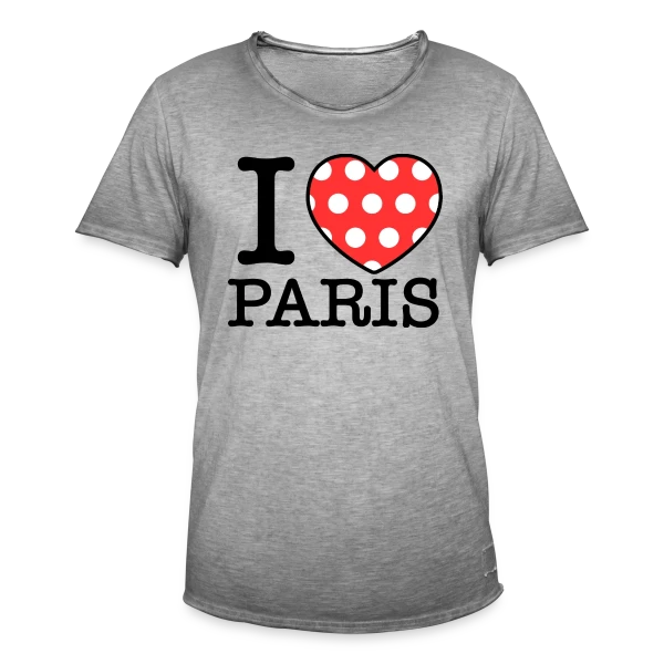 J'aime Paris Pois sur T-shirt vintage Homme