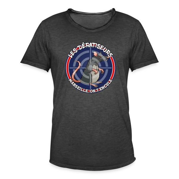 Dératiseurs Marseille Provoc sur T-shirt vintage Homme