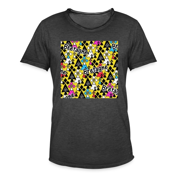 Motif Pop Art Bretagne sur T-shirt vintage Homme