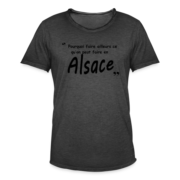 Design Alsace pour Alsaciens sur T-shirt vintage Homme