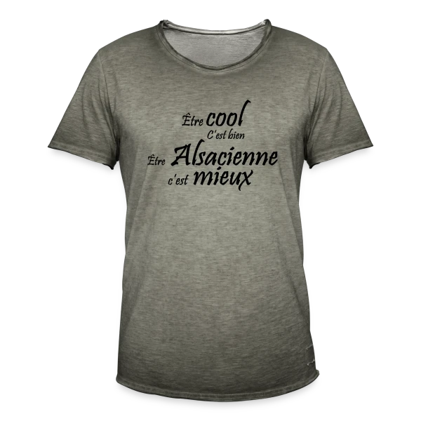 Fière d'être Alsacienne sur T-shirt vintage Homme