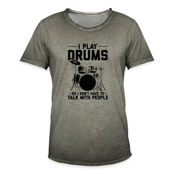 Batteur & Musicien Passionné sur T-shirt vintage Homme