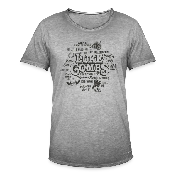 Luke Combs Chansons Country sur T-shirt vintage Homme