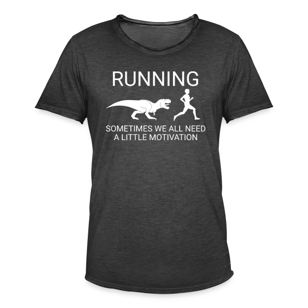 Dinosaure Coureur - Motivation Running sur T-shirt vintage Homme