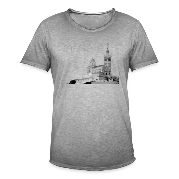 Notre-Dame de la Garde Marseille sur T-shirt vintage Homme