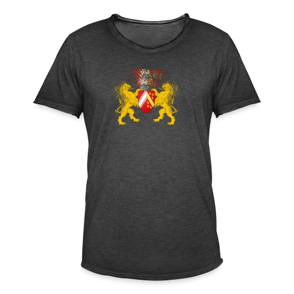 Blason Alsace - Les Lions Gardiens sur T-shirt vintage Homme