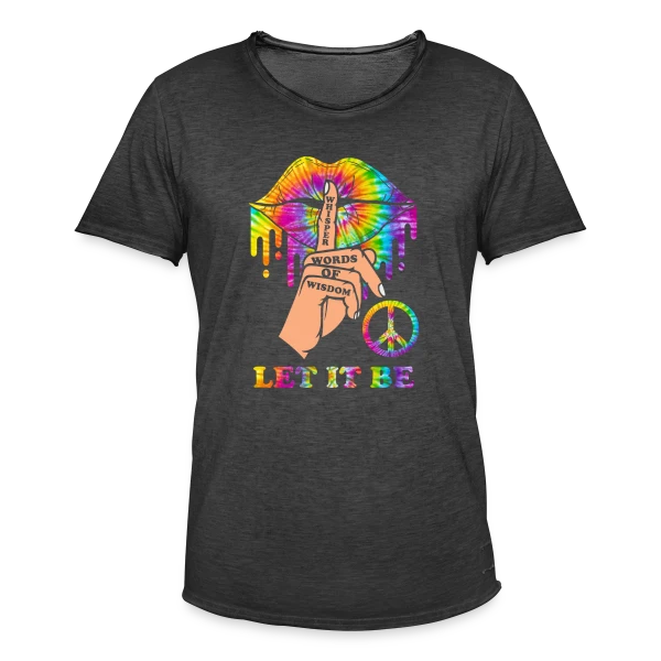 Hippie Peace & Sagesse sur T-shirt vintage Homme