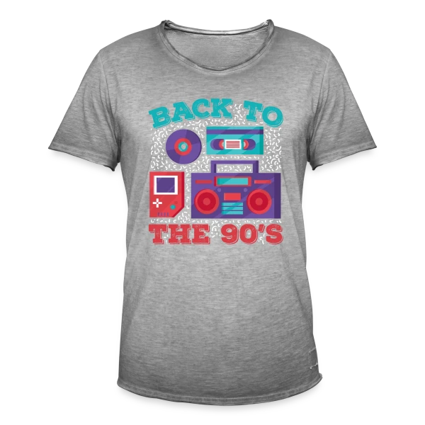 Icônes Rétro Années 90 sur T-shirt vintage Homme