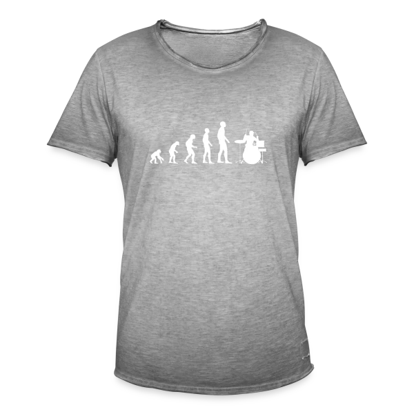 Évolution Batteur – L'Humour Rythmé sur T-shirt vintage Homme