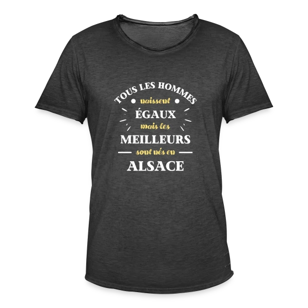 Hommes Égaux Alsace sur T-shirt vintage Homme