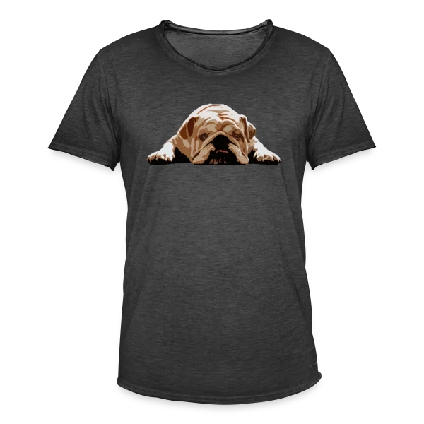 Bulldog Anglais Humour sur T-shirt vintage Homme