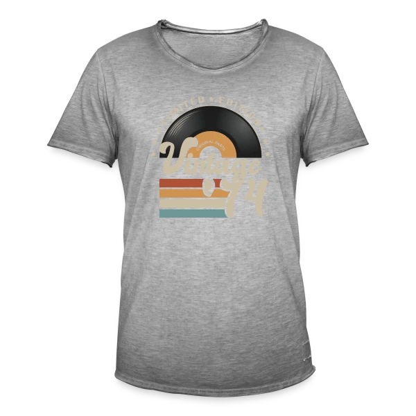Vinyle Vintage 1974 – Anniversaire 49 ans sur T-shirt vintage Homme