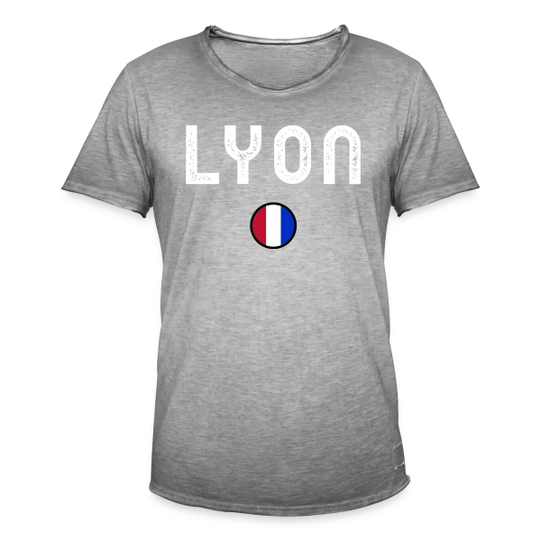 Drapeau Français Rond sur T-shirt vintage Homme