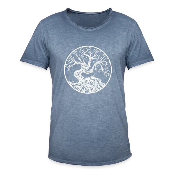 Arbre de Vie Viking : Symbole Nordique sur T-shirt vintage Homme