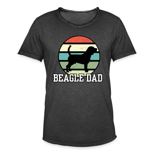 Papa Beagle Rétro sur T-shirt vintage Homme