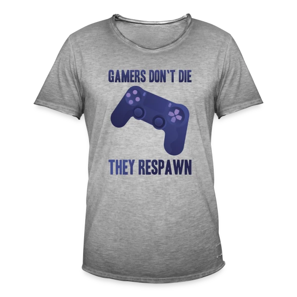 Univers Gaming : Manette et Esprit Geek sur T-shirt vintage Homme