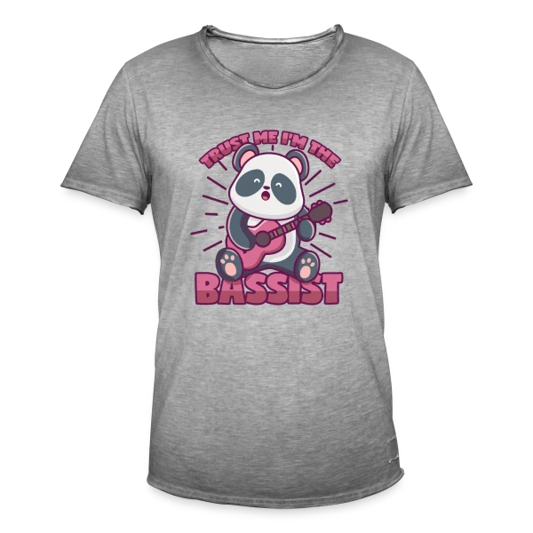 Panda Bassiste Confiance sur T-shirt vintage Homme