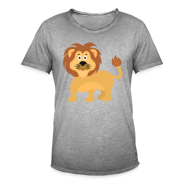 Petit Lion Mignon sur T-shirt vintage Homme