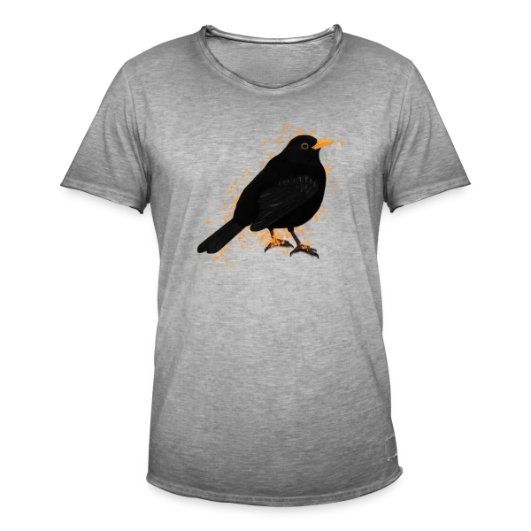 Merle Noir Taches sur T-shirt vintage Homme
