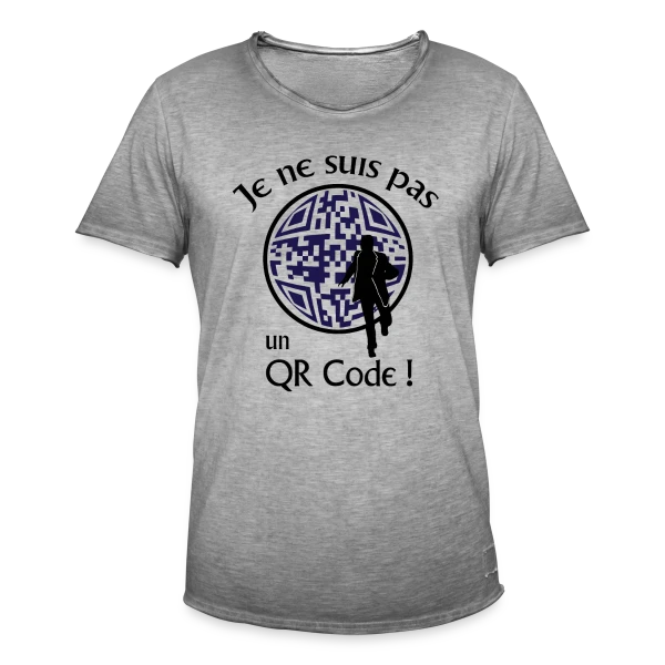 Je ne suis pas un QR Code sur T-shirt vintage Homme
