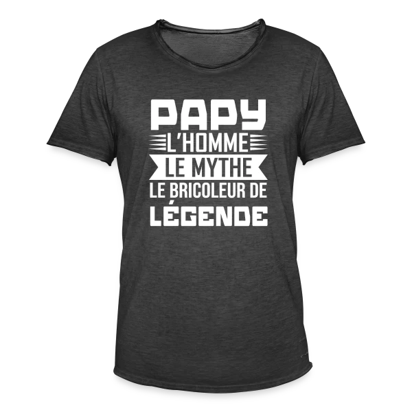 Papy Bricoleur de Légende sur T-shirt vintage Homme
