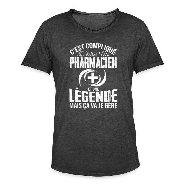 Pharmacien Légende - Humour C'est compliqué mais je gère sur T-shirt vintage Homme