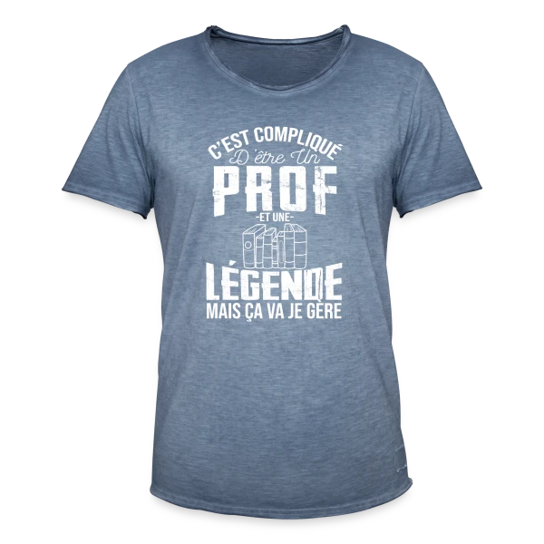 Professeur Légende - C'est compliqué mais je gère sur T-shirt vintage Homme