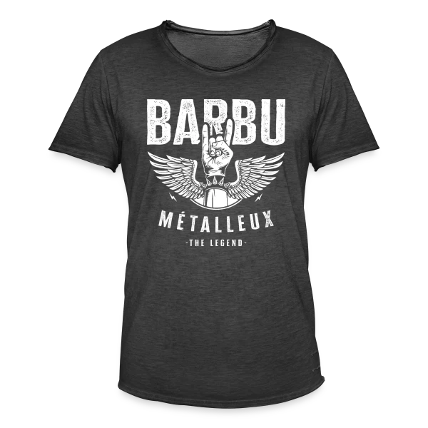 Barbu Métalleux : La Légende sur T-shirt vintage Homme