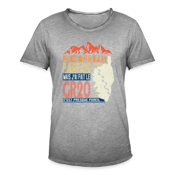 GR20 Fierté Randonneur sur T-shirt vintage Homme