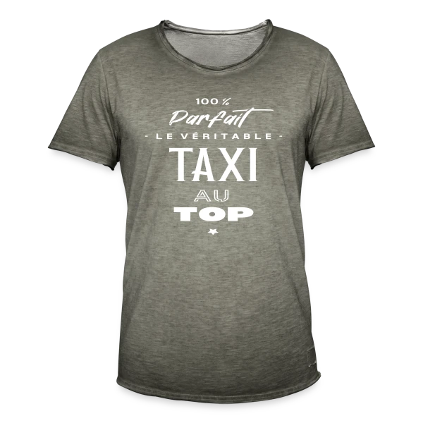 Taxi au Top : L'Humour sur la Route sur T-shirt vintage Homme