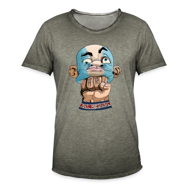 Poing Paris Anti-Marseille sur T-shirt vintage Homme