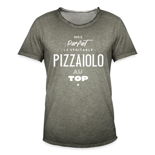 Le Vrai Maître Pizzaiolo sur T-shirt vintage Homme