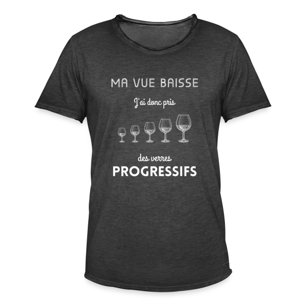 Humour Vin Drôle sur T-shirt vintage Homme