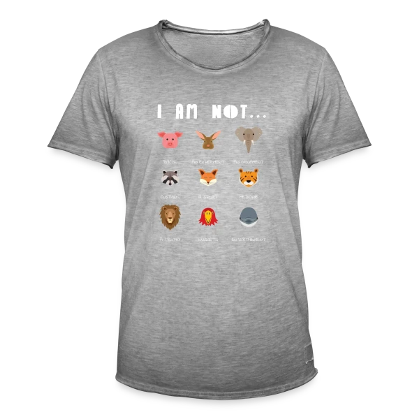 Têtes d'Animaux Adorables sur T-shirt vintage Homme