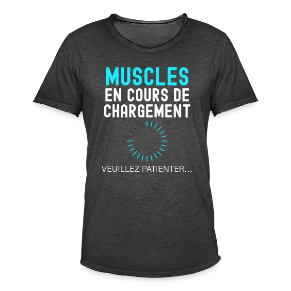 Muscles en Cours de Chargement sur T-shirt vintage Homme