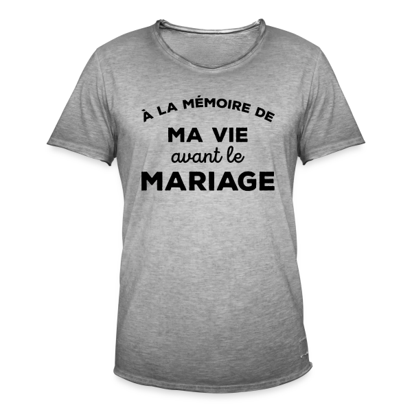 Adieu Vie de Célibataire sur T-shirt vintage Homme