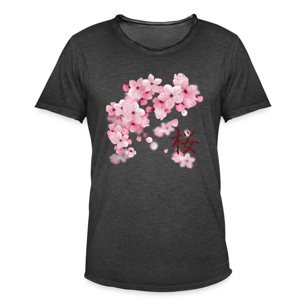 Sakura : Fleurs de Cerisier Japonaises sur T-shirt vintage Homme