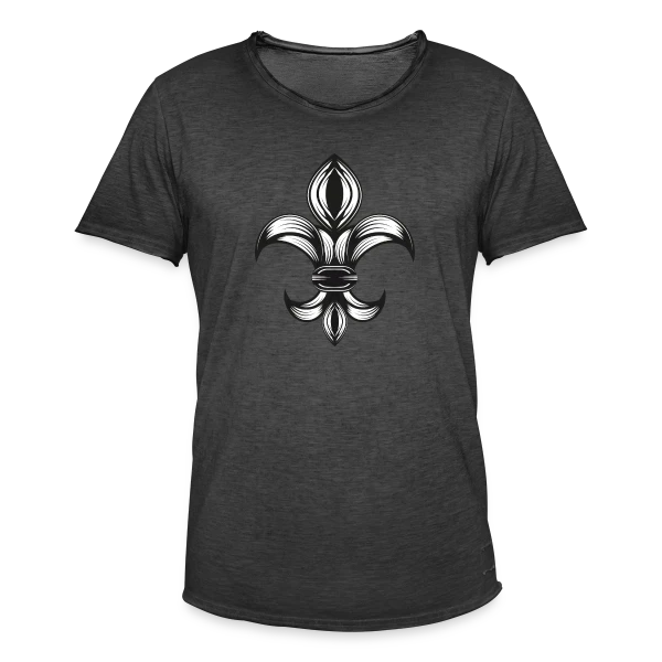 Fleur de Lys Élégante - Symbole Royal sur T-shirt vintage Homme