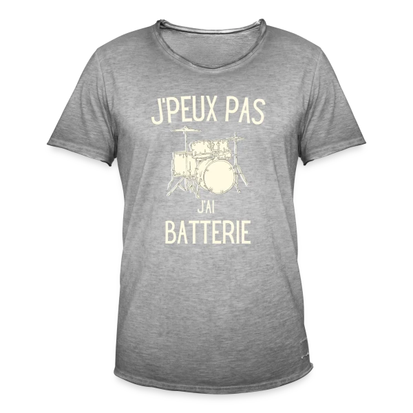 J'peux Pas J'ai Batterie sur T-shirt vintage Homme