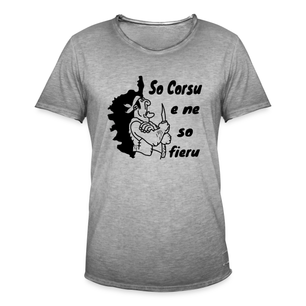 Fier d'être Corse sur T-shirt vintage Homme
