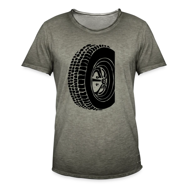 Pneu Rétro Oldschool sur T-shirt vintage Homme