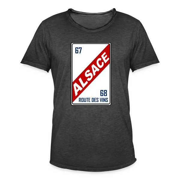 Humour 'Licence Alsace' - Saveurs Régionales sur T-shirt vintage Homme
