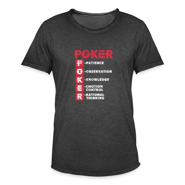 La Vie est un Poker sur T-shirt vintage Homme