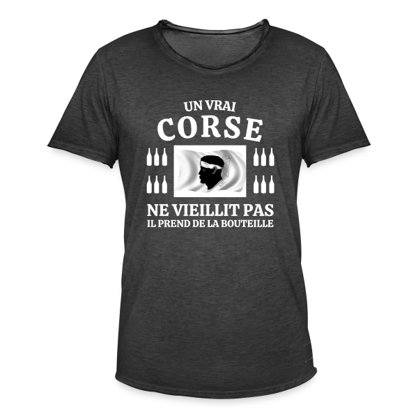 Drapeau Corse Flottant sur T-shirt vintage Homme