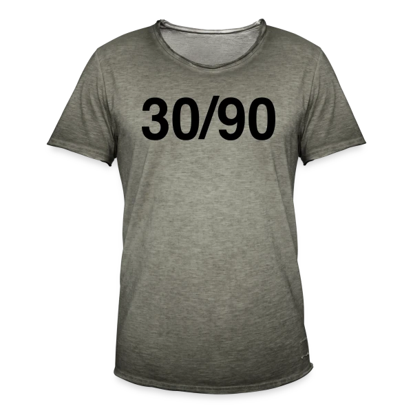 Humour Anniversaire 30/90 sur T-shirt vintage Homme