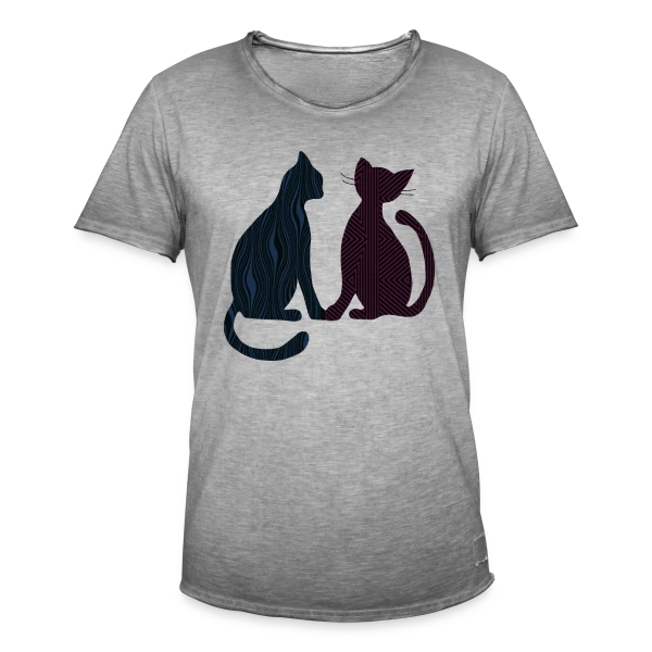 Amour Félin sur T-shirt vintage Homme