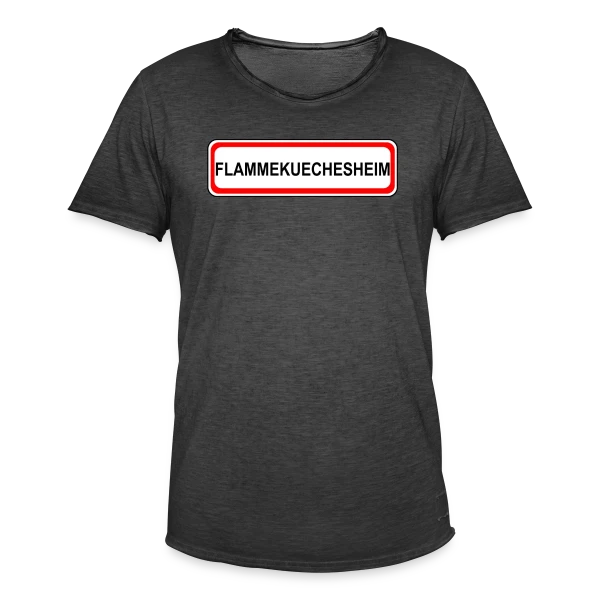Flammekuechesheim: Ville de la Tarte Flambée sur T-shirt vintage Homme