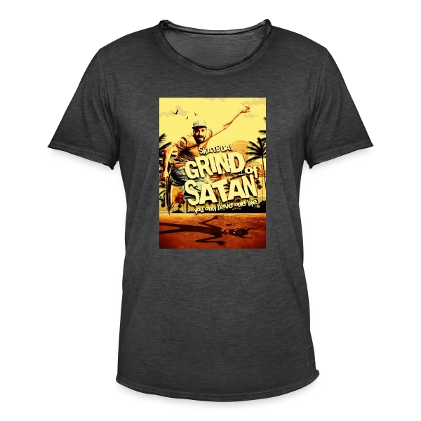 Skate Satanique Vintage & Humour sur T-shirt vintage Homme