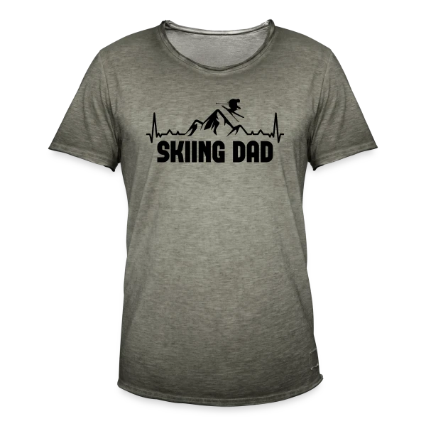 Skifahren DAD: Papa Skieur Rétro sur T-shirt vintage Homme